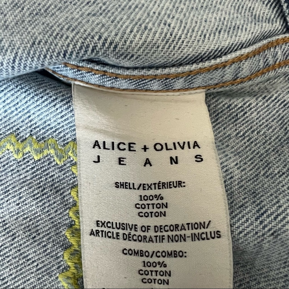Alice + Olivia crop denim jacket NEW - Picture 10 of 10